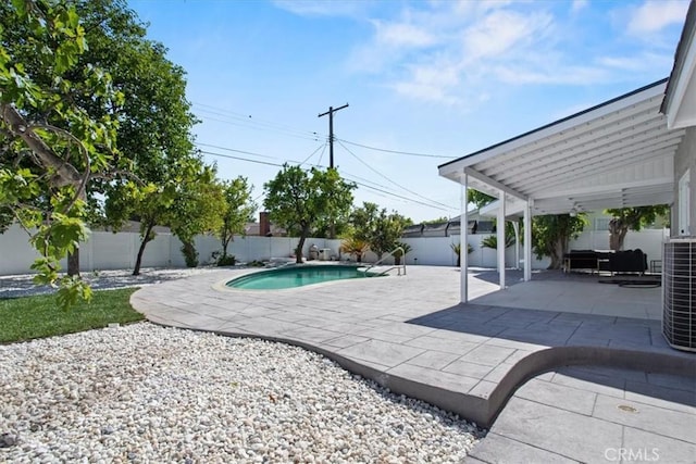 16842 Liggett St, Los Angeles, CA 91343 - view of pool with a fenced backyard and a patio area