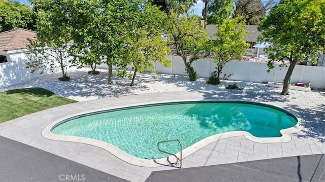 16842 Liggett St, Los Angeles, CA 91343 - view of swimming pool with a patio area