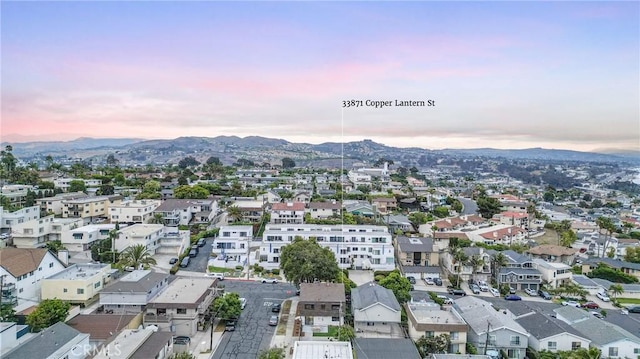 33871 Copper Lantern St, Dana Point, CA 92629 - aerial view at dusk of a mountain view and a residential view