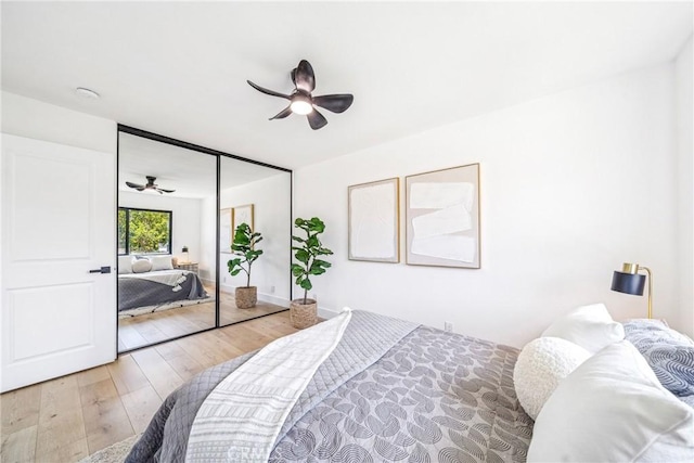 33871 Copper Lantern St, Dana Point, CA 92629 - bedroom with wood finished floors, a ceiling fan, and a closet