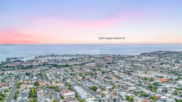 33871 Copper Lantern St, Dana Point, CA 92629 - aerial view at dusk of a water view and a residential view