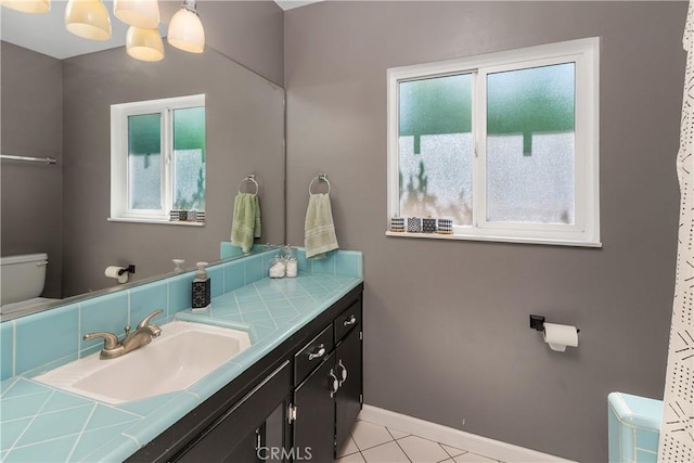 5055 Blanchard Dr, Riverside, CA 92504 - bathroom with vanity and tile patterned flooring