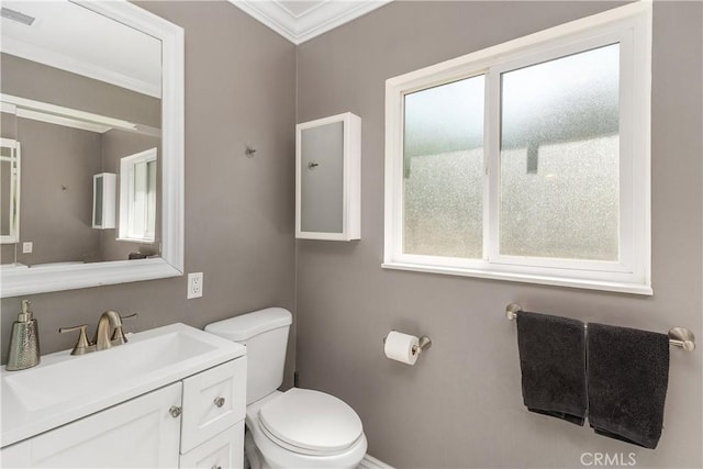 5055 Blanchard Dr, Riverside, CA 92504 - bathroom featuring crown molding and vanity