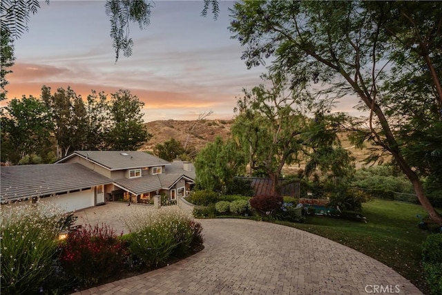 9911 Overhill Dr, North Tustin, CA 92705 - aerial view at dusk