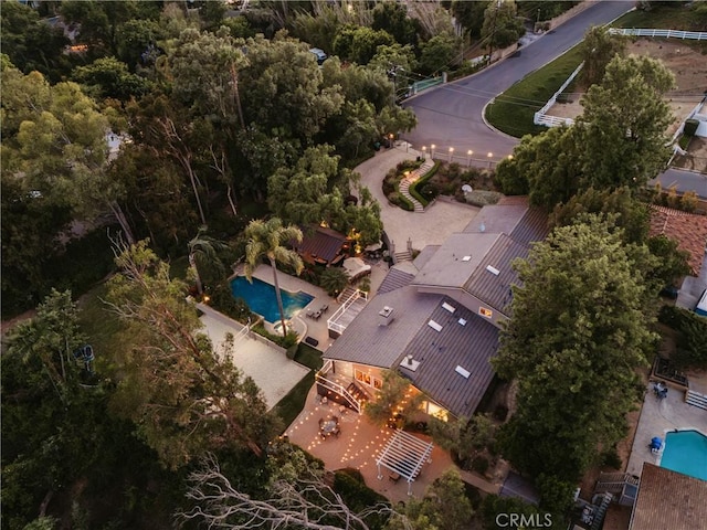 9911 Overhill Dr, North Tustin, CA 92705 - view from above of property with a pool area