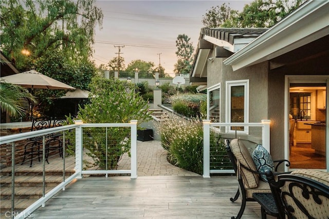 9911 Overhill Dr, North Tustin, CA 92705 - view of wooden deck
