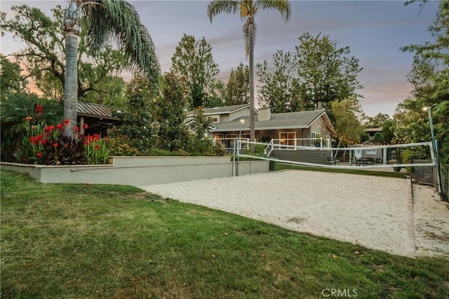 9911 Overhill Dr, North Tustin, CA 92705 - view of property's community with volleyball court and a yard