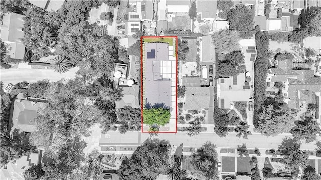 539 Avon Ave, Pasadena, CA 91105 - aerial view of property's location with property boundaries highlighted