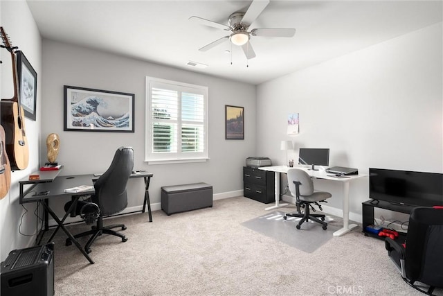 3109 Rae Creek Dr, Chico, CA 95973 - carpeted office with a ceiling fan and baseboards