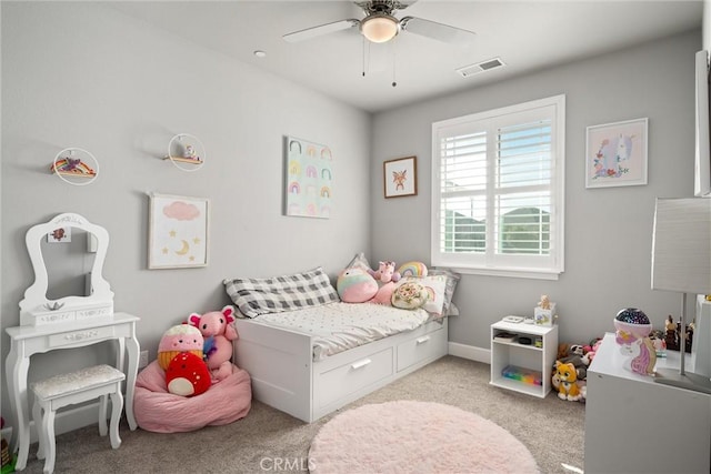 3109 Rae Creek Dr, Chico, CA 95973 - bedroom with carpet and ceiling fan