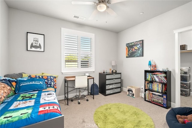 3109 Rae Creek Dr, Chico, CA 95973 - carpeted bedroom featuring a ceiling fan and baseboards