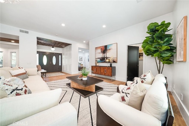 235 Verbena Ln, Brea, CA 92823 - living room with light wood finished floors and recessed lighting