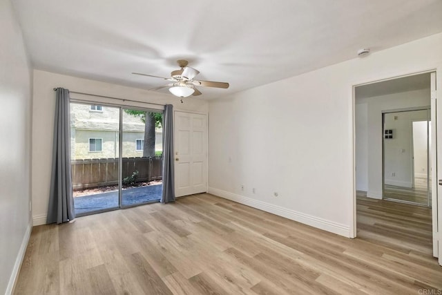 2850 Reynard Way Unit 10, San Diego, CA 92103 - empty room featuring ceiling fan, light wood-type flooring, and a smoke detector