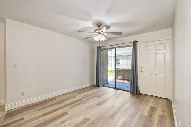 2850 Reynard Way Unit 10, San Diego, CA 92103 - spare room with ceiling fan and light wood finished floors
