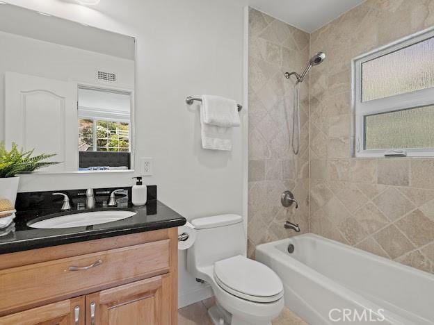 22601 Aguadero Pl, Saugus, CA 91350 - bathroom with vanity and shower / bath combination
