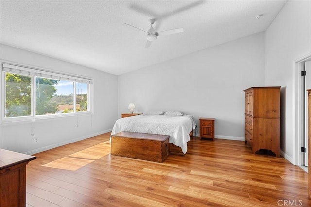 1317 Mill Creek Ct, Thousand Oaks, CA 91360 - bedroom featuring light wood-type flooring, a ceiling fan, and high vaulted ceiling