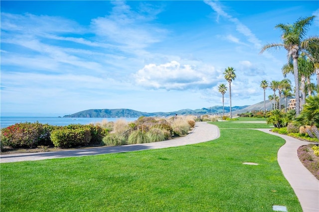 2727 Shell Beach Rd Unit 219, Pismo Beach, CA 93449 - view of property's community with a yard and a water and mountain view