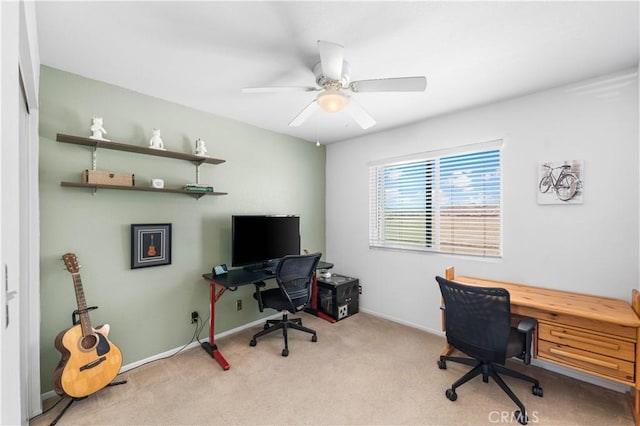 2659 Cold Creek Ave, Rosamond, CA 93560 - office with carpet flooring and a ceiling fan