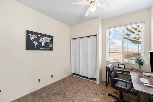 2659 Cold Creek Ave, Rosamond, CA 93560 - office space with ceiling fan and carpet
