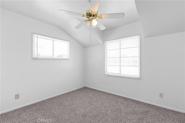 1256 Windsor Dr, San Bernardino, CA 92404 - additional living space featuring carpet flooring, a ceiling fan, and vaulted ceiling