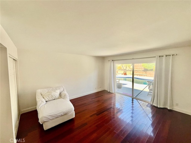 10116 Viking Ave, Northridge, CA 91324 - sitting room with baseboards and wood finished floors