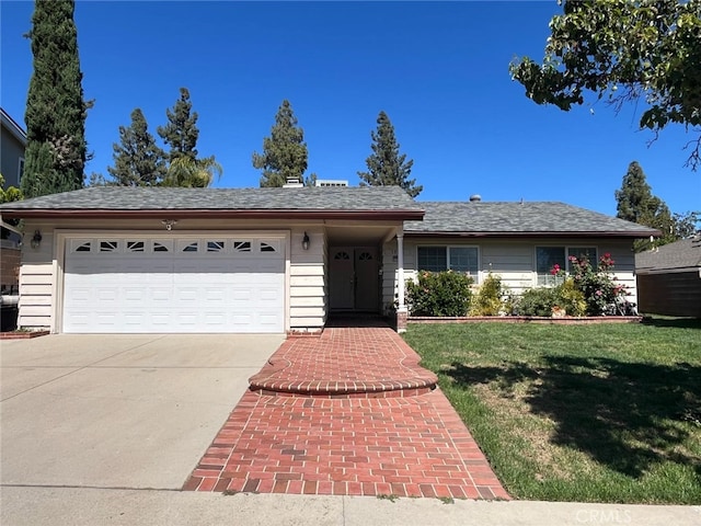 10116 Viking Ave, Northridge, CA 91324 - ranch-style house featuring concrete driveway, a garage, and a front lawn