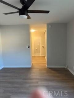 25715 Hogan Dr Unit B1, Valencia, CA 91355 - unfurnished room with ceiling fan and wood finished floors