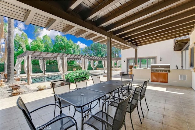 462 Pomello Dr, Claremont, CA 91711 - view of patio featuring area for grilling, a pergola, and outdoor dining area