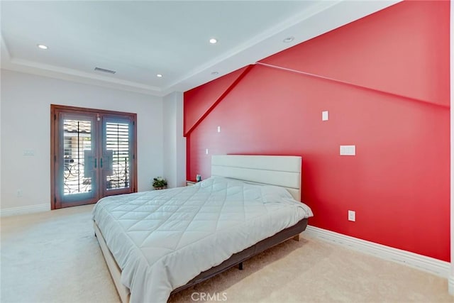 462 Pomello Dr, Claremont, CA 91711 - carpeted bedroom featuring recessed lighting and access to exterior