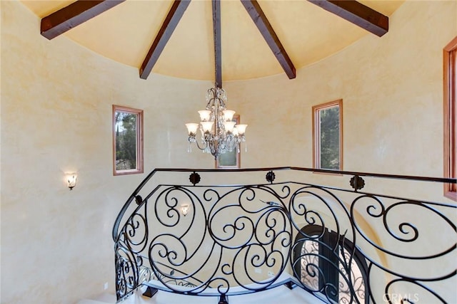 462 Pomello Dr, Claremont, CA 91711 - stairs with a chandelier and plenty of natural light