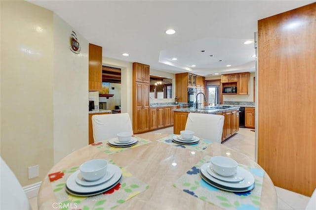 462 Pomello Dr, Claremont, CA 91711 - dining room with recessed lighting and light tile patterned flooring