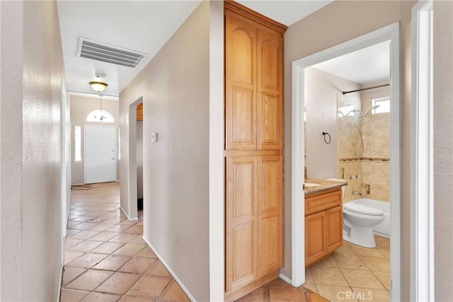 26969 Lakeview Dr, Helendale, CA 92342 - hall with light tile patterned floors