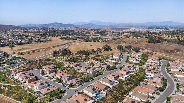 40236 Holden Cir, Temecula, CA 92591 - aerial view of property's location featuring a mountainous background and nearby suburban area