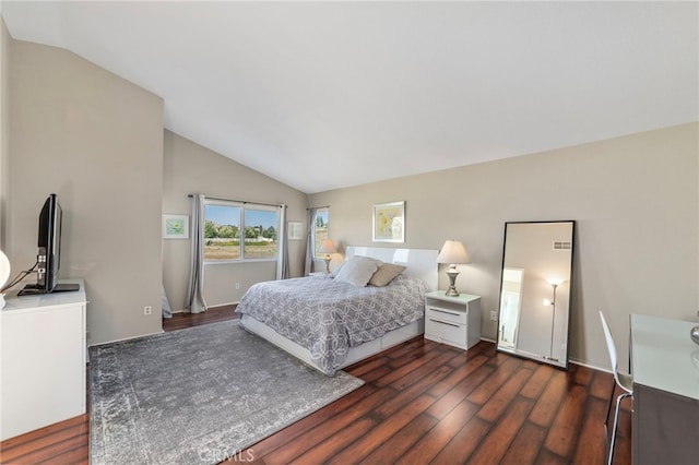 40236 Holden Cir, Temecula, CA 92591 - bedroom featuring vaulted ceiling and wood finished floors