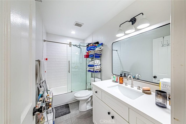 68 Timber Run Unit 45, Irvine, CA 92614 - bathroom with tile patterned flooring, vanity, and bath / shower combo with glass door