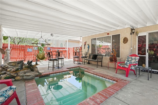 44505 Shadowcrest Dr, Lancaster, CA 93536 - indoor pool featuring a patio