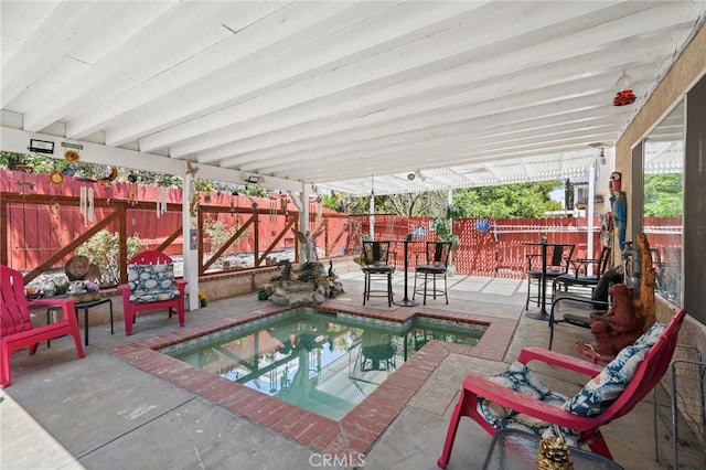 44505 Shadowcrest Dr, Lancaster, CA 93536 - view of pool featuring a patio and a fenced backyard