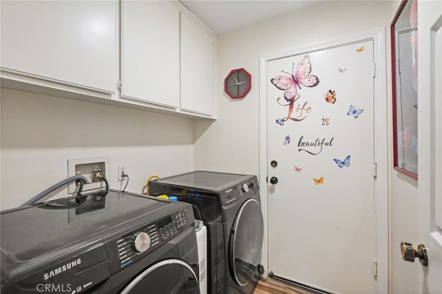44505 Shadowcrest Dr, Lancaster, CA 93536 - washroom featuring cabinet space and washing machine and clothes dryer