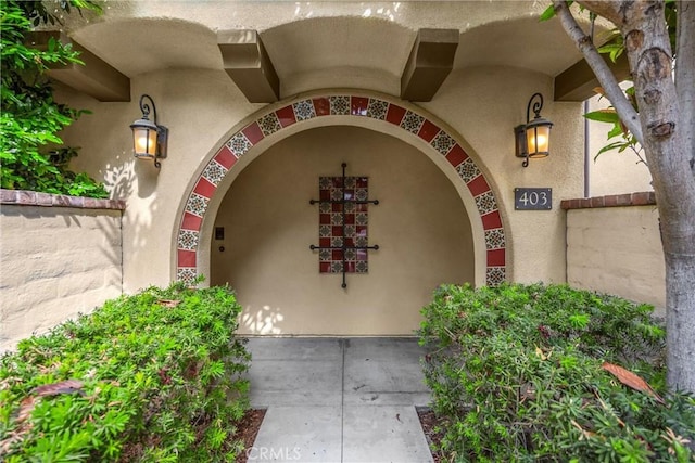 403 Sevilla Dr, Brea, CA 92823 - doorway to property with stucco siding