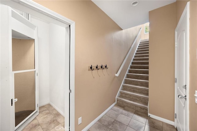 403 Sevilla Dr, Brea, CA 92823 - stairs featuring baseboards and tile patterned flooring