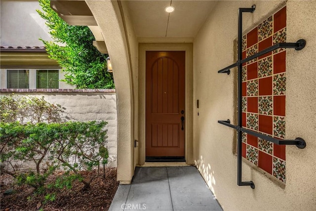 403 Sevilla Dr, Brea, CA 92823 - property entrance featuring stucco siding