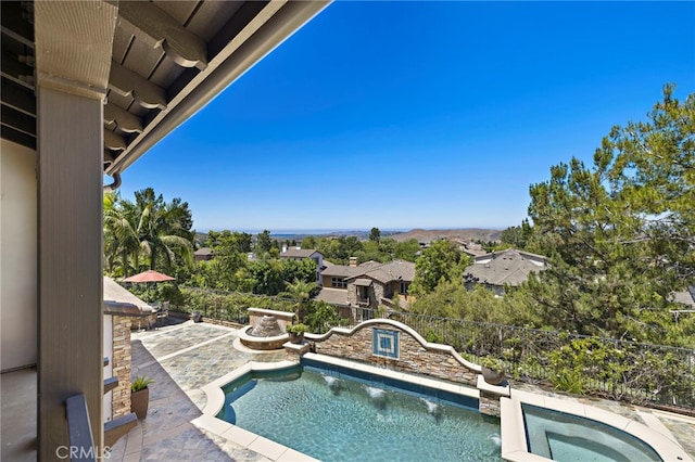 19 Dennis Ln, Ladera Ranch, CA 92694 - view of pool featuring a patio area and a pool with connected hot tub
