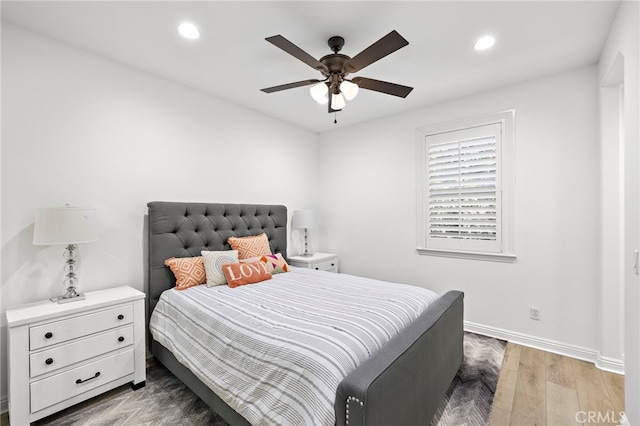 19 Dennis Ln, Ladera Ranch, CA 92694 - bedroom with recessed lighting, wood finished floors, and ceiling fan