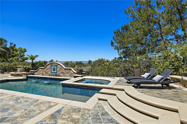 19 Dennis Ln, Ladera Ranch, CA 92694 - view of swimming pool featuring a patio area and a pool with connected hot tub