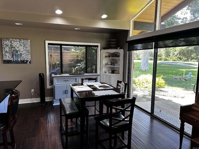 32688 Taspa Ct, Pauma Valley, CA 92061 - dining space featuring recessed lighting, plenty of natural light, and dark wood-type flooring