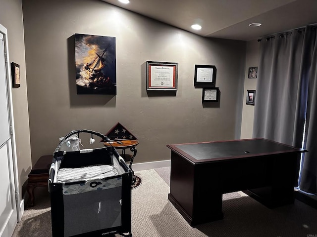 32688 Taspa Ct, Pauma Valley, CA 92061 - office featuring carpet floors and recessed lighting