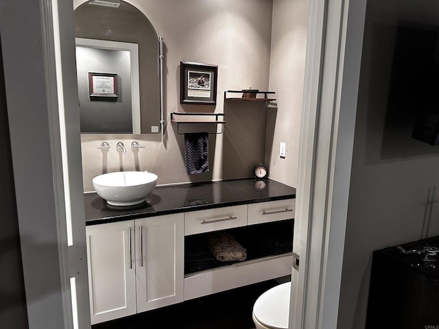 32688 Taspa Ct, Pauma Valley, CA 92061 - half bathroom with vanity and toilet