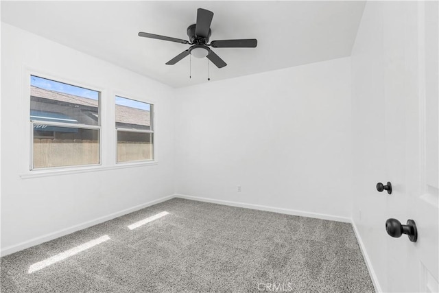1920 Doolittle Ave, Bakersfield, CA 93304 - carpeted spare room featuring baseboards and a ceiling fan