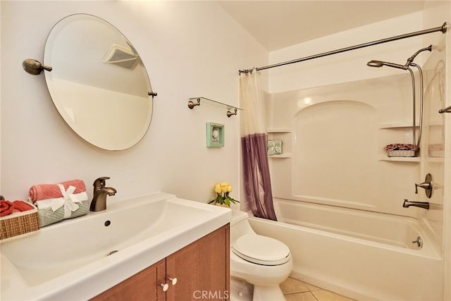 856 N Van Ness Ave Unit 3, Los Angeles, CA 90038 - full bath with shower / bathtub combination with curtain, vanity, and tile patterned flooring
