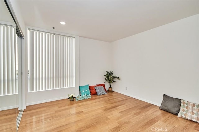 856 N Van Ness Ave Unit 3, Los Angeles, CA 90038 - empty room featuring wood finished floors and recessed lighting